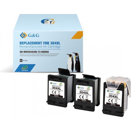 PACK 3 CARTOUCHES D'ENCRE N°302 XL NOIR - 1x Tête d'impression réutilisable + 3x Cartouches de recharge (Eco Saver). PACK 3 CARTOUCHES D'ENCRE N°302 XL NOIR - 1x Tête d'impression réutilisable + 3x Cartouches de recharge (Eco Saver).