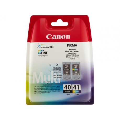 Cartouches Canon PG-40 CL-41 - Pack Noir & Couleur