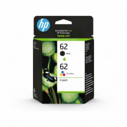 Inktpatroon HP 62 Pack Zwart en kleur