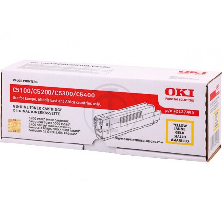 Toner OKI 5100-5200-5300-5400 Geel High Yield