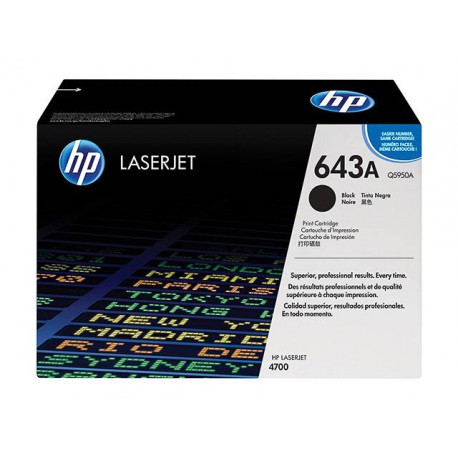 Toner HP Q5950A - 643A Noir