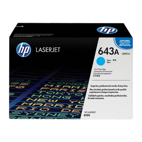 Toner HP Q5951A - 643A Cyaan