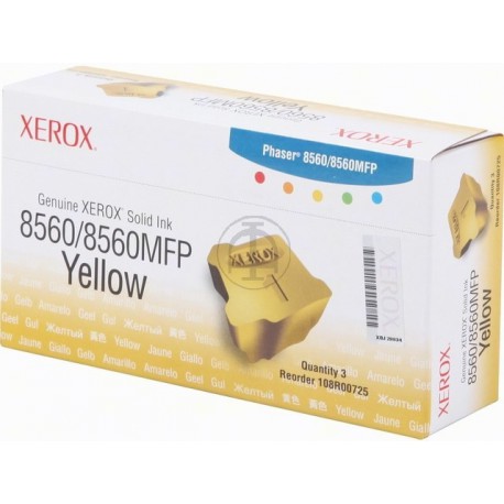 3 Colorstix Tektronix Phaser 8560 Jaune