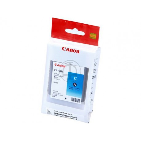 Cartouche d'encre Canon PFI-102C Cyan Cartouche d'encre Canon PFI-102C Cyan
