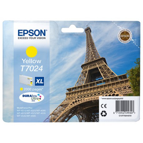 Inktpatroon Epson T7024 XL Geel