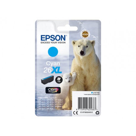 Inktpatroon Epson 26 XL Cyaan