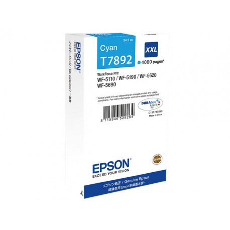 Inktpatroon Epson T7892XXL Cyaan