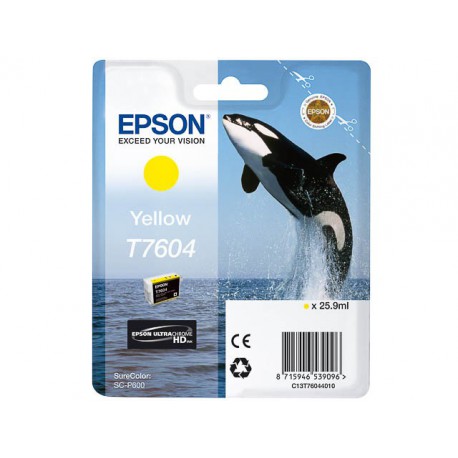 Inktpatroon Epson T7604 Geel