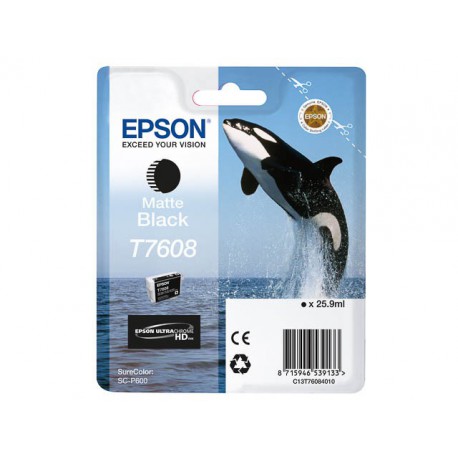 Inktpatroon Epson T7608 Matte Black