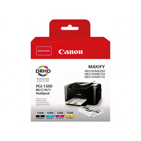 Canon PGI-1500 - Pack de 4 couleurs - BK/C/M/Y