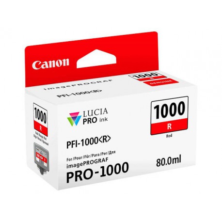 Cartouche d'encre Canon PFI 1000 R Rouge