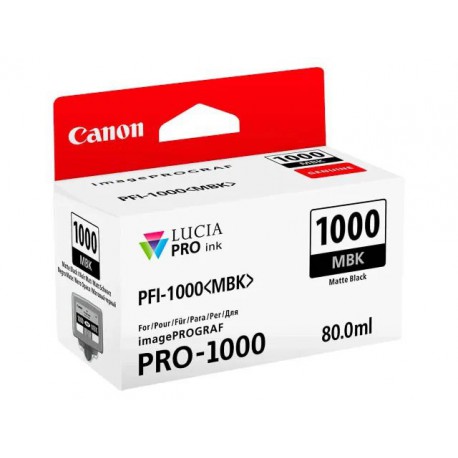 Cartouches d'encre Canon PFI 1000 MBK Mate Noir