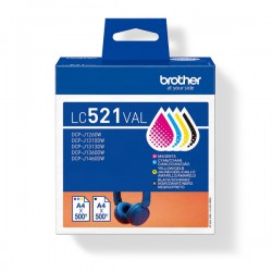 Inktpatroon Brother LC-521 - Pack 4