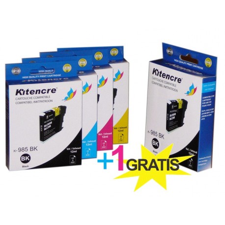 Cartouches LC-985 - Pack 4+1 GRATIS
